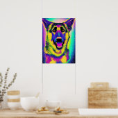 ドイツの羊飼いアポップ・アートのート ポスター (キッチン)