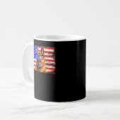 ドイツの羊飼いアメリカ国旗素晴らし コーヒーマグカップ (正面左)