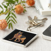 ドイツの羊飼いアルザス人 キーホルダー (側面)