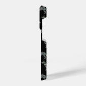 ドイツの羊飼いアルザチアン犬シルエットグリッドブラック iPhoneケース (左側面)