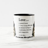 ドイツの羊飼いアートの贈り物 ツートーンマグカップ (中央)