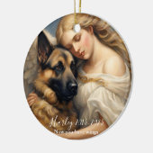 ドイツの羊飼いアート写真の消失を記念 セラミックオーナメント (左)