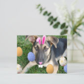 ドイツの羊飼いイースターパピー シーズンポストカード (スタンド正面)