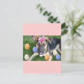 ドイツの羊飼いイースターパピー シーズンポストカード (スタンド正面)