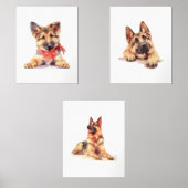 ドイツの羊飼いウォールアート、ドイツの羊飼いデコール (正面)