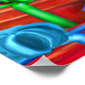 ドイツの羊飼いオープンギフトBlkクリスマス ポスター (角)