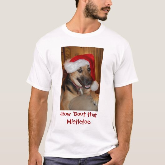 ドイツの羊飼いクリスマスドッグ Tシャツ (正面)
