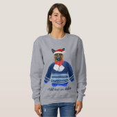 ドイツの羊飼いクリスマス醜いクリスマスドッグママ スウェットシャツ (正面フル)