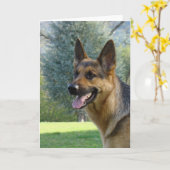 ドイツの羊飼いグリーティングカードグリーティングカード カード (黄色い花)