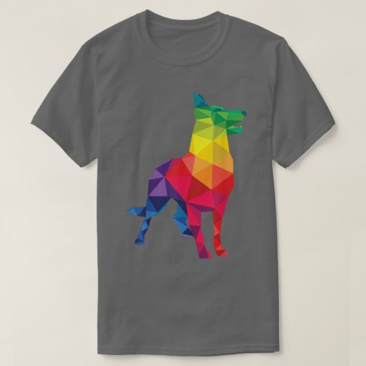 ドイツの羊飼いゲイプライドLGBT LGBTQレインボー国旗 Tシャツ (デザイン正面)