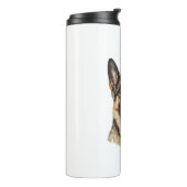 ドイツの羊飼いサンタクロース犬のクリスマス タンブラー (回転左)