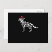 ドイツの羊飼いサンタ・シャツの女性クリスマス ポストカード (正面/裏面)