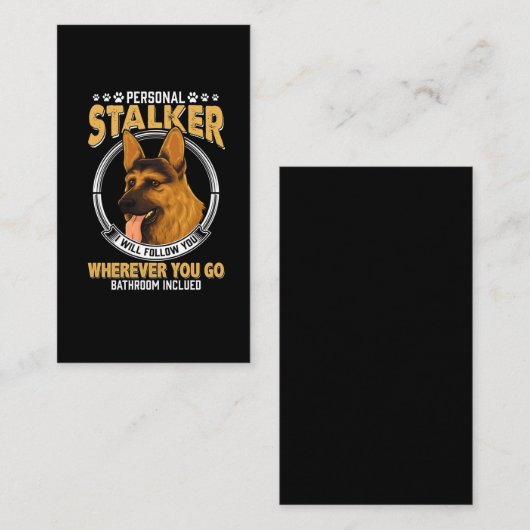 ドイツの羊飼いストーカー犬 名刺 (正面/裏面)