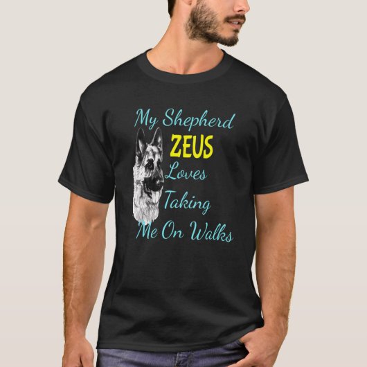ドイツの羊飼いゼウス犬の愛 Tシャツ (正面)