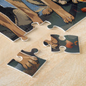 ドイツの羊飼いハロウィン不気味 ジグソーパズル (側面)