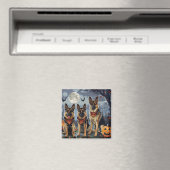 ドイツの羊飼いハロウィン不気味 マグネット (インサイチュ (食洗機))