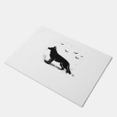 ドイツの羊飼いハロウィーンの衣装マイドイツのシェフ ドアマット (アングル)