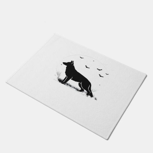 ドイツの羊飼いハロウィーンの衣装マイドイツのシェフ ドアマット (アングル)