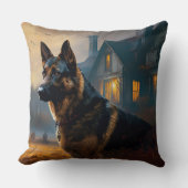 ドイツの羊飼いハロウィーン怖い クッション (正面)