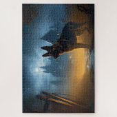 ドイツの羊飼いハロウィーン怖い ジグソーパズル (縦)