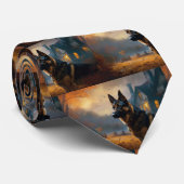 ドイツの羊飼いハロウィーン怖い ネクタイ (ロール)