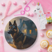 ドイツの羊飼いハロウィーン怖い ペーパープレート (パーティー)