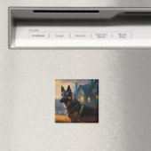 ドイツの羊飼いハロウィーン怖い マグネット (インサイチュ (食洗機))