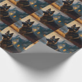 ドイツの羊飼いハロウィーン怖い ラッピングペーパー (角)