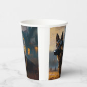 ドイツの羊飼いハロウィーン怖い 紙コップ (右)