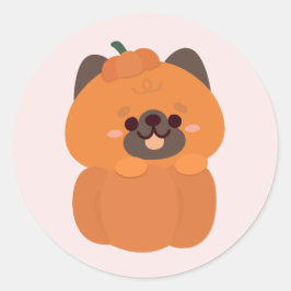 ドイツの羊飼いハロウィーン ラウンドシール