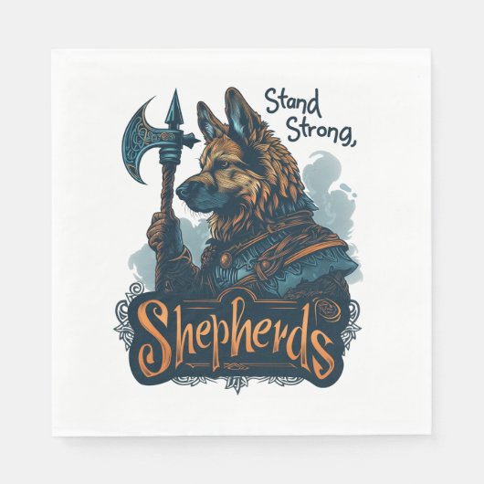 ドイツの羊飼いバイキング・バロ スタンダードランチョンナプキン (正面)