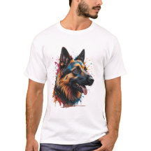 ドイツの羊飼いバナードッグ恋人Tシャツ