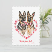 ドイツの羊飼いバレンタインデーあなたはかわいい シーズンカード (スタンド正面)