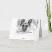 ドイツの羊飼いバレンタインデーのカード シーズンカード (裏面)