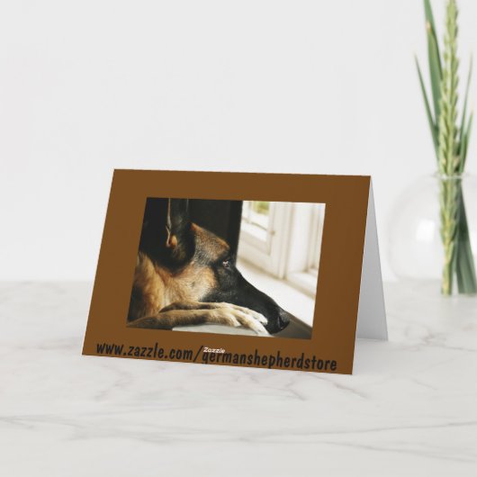 ドイツの羊飼いバレンタインデーのカード シーズンカード (裏面)