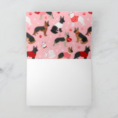 ドイツの羊飼いバレンタインパターン シーズンカード (内部)