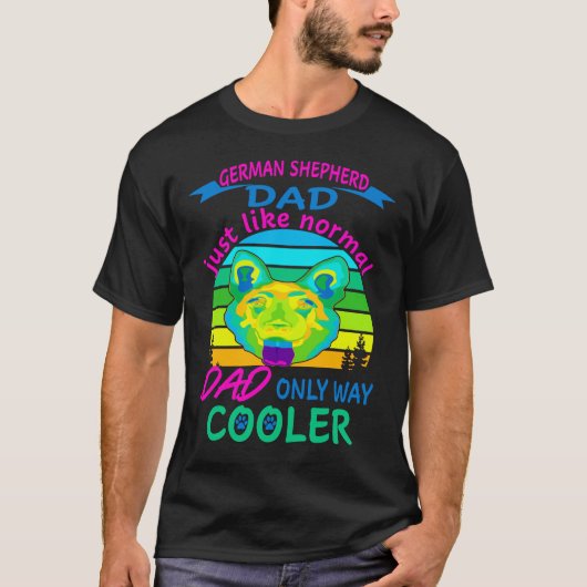ドイツの羊飼いパパちょうど通常のパパのみ方法 Tシャツ (正面)