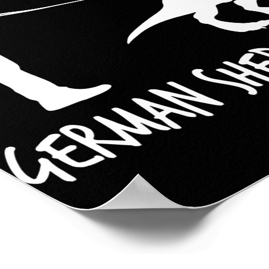 ドイツの羊飼いパパ恐竜GSDオーナーおもしろい ポスター (角)