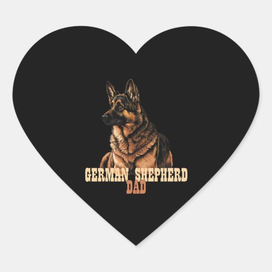 ドイツの羊飼いパパ、GSDオーナーパパ ハートシール (正面)