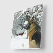 ドイツの羊飼いフォトウォール時計 スクエア壁時計 (傾斜)