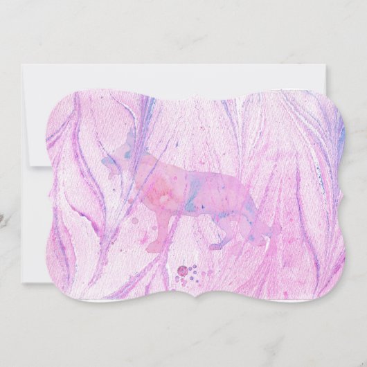 ドイツの羊飼いブラックシルエット サンキューカード (正面)