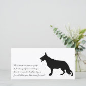 ドイツの羊飼いブラックシルエット サンキューカード (スタンド正面)