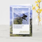 ドイツの羊飼いペット悔やみや弔慰のサービスドッグの喪失 カード (黄色い花)