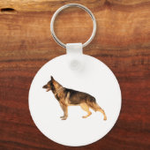 ドイツの羊飼いボタンキーチェーン キーホルダー (正面)