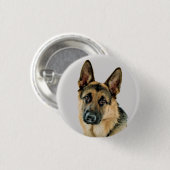 ドイツの羊飼いボタン 缶バッジ (正面&裏面)