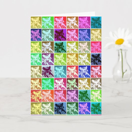 ドイツの羊飼いポップ・アートのドッグアートオールオブアメリカ誕生日 カード (小さな植物)