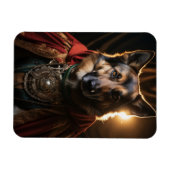 ドイツの羊飼いポートレート写真マグネット マグネット (横)