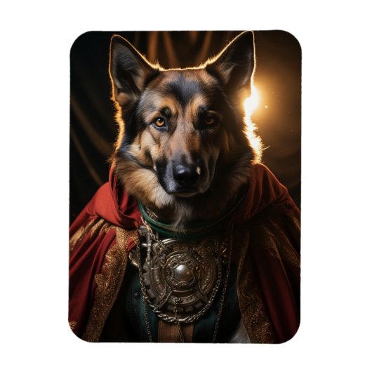 ドイツの羊飼いポートレート写真マグネット マグネット (縦)