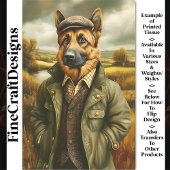 ドイツの羊飼いポートレート、風景CH1デコページ 薄葉紙