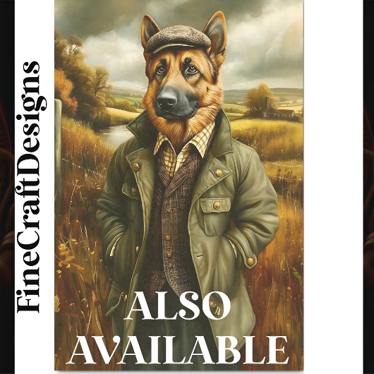 ドイツの羊飼いポートレート、風景CH1デコページ 薄葉紙